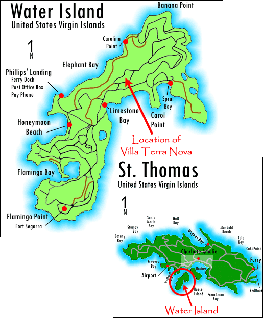 waterisland map Villa Terra Nova